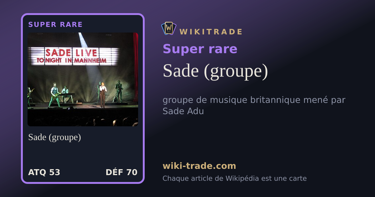 Sade (groupe) — carte Super rare