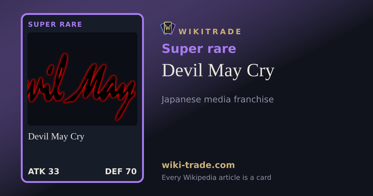 Devil May Cry — Super rare card