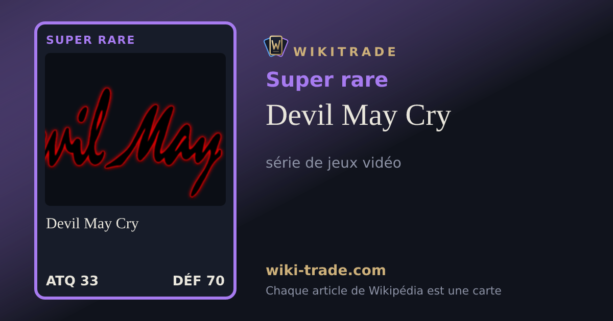 Devil May Cry — carte Super rare