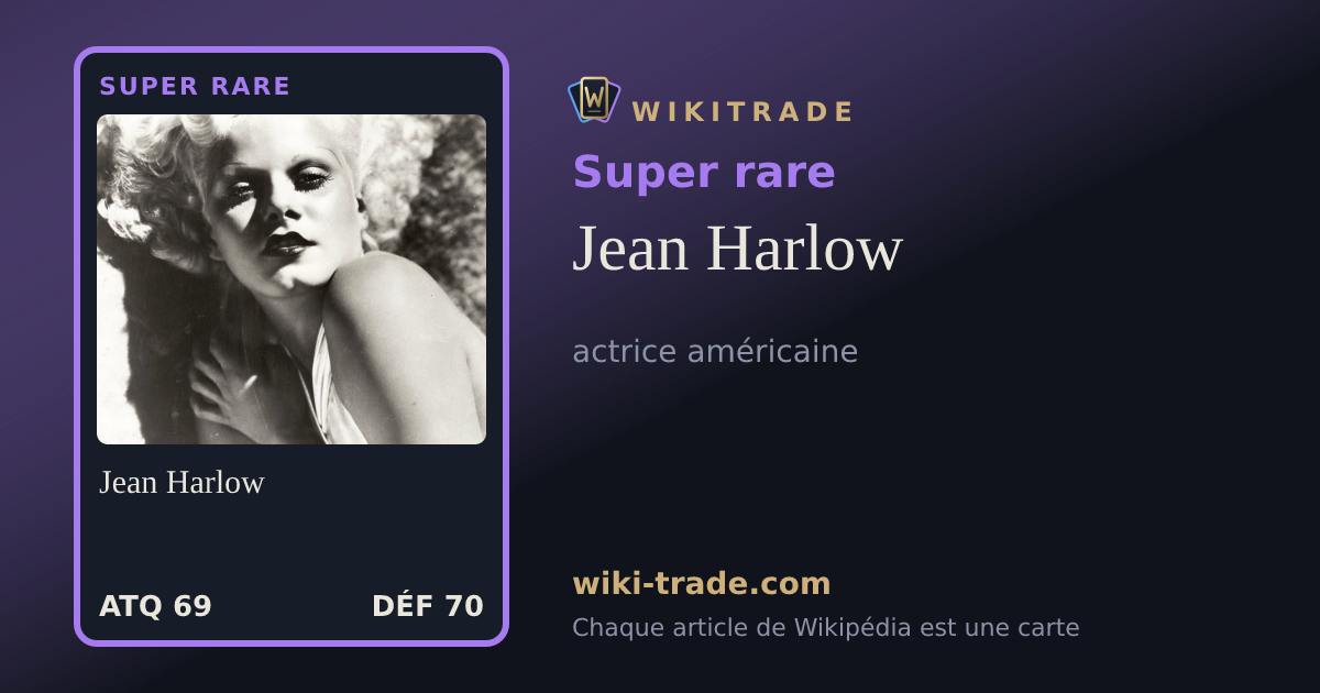 Jean Harlow — carte Super rare