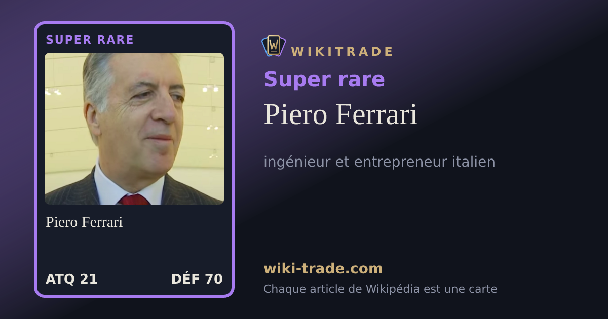 Piero Ferrari — carte Super rare