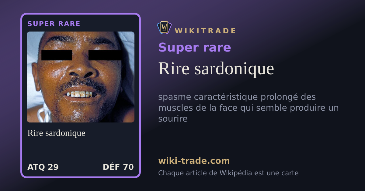 Rire sardonique — carte Super rare