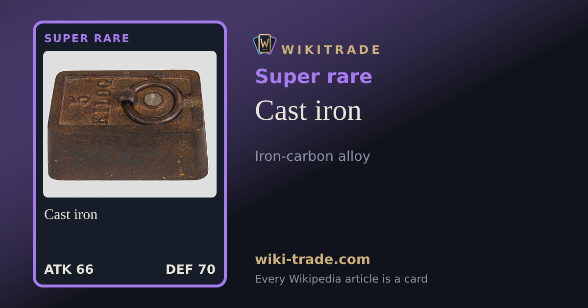 Cast iron — Super rare card