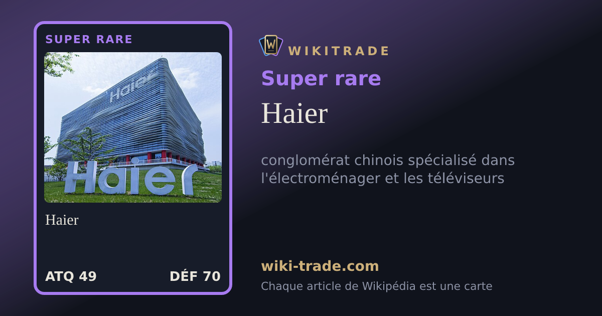 Haier — carte Super rare