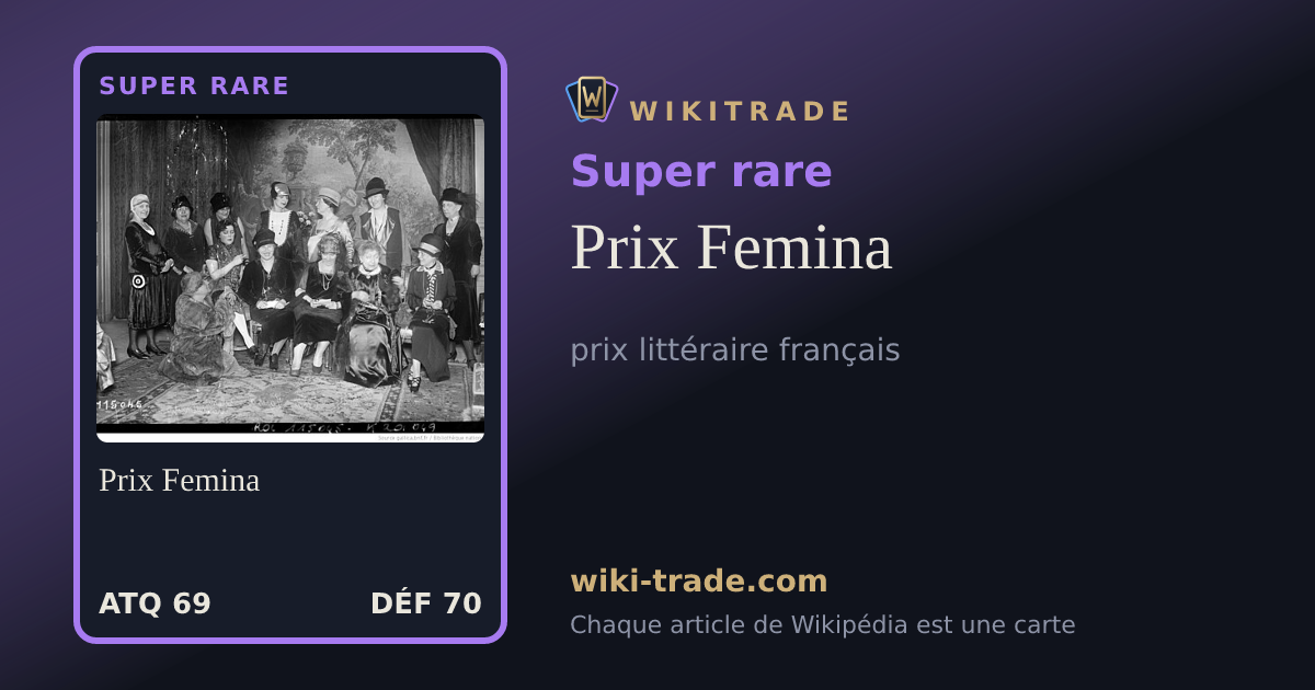 Prix Femina — carte Super rare