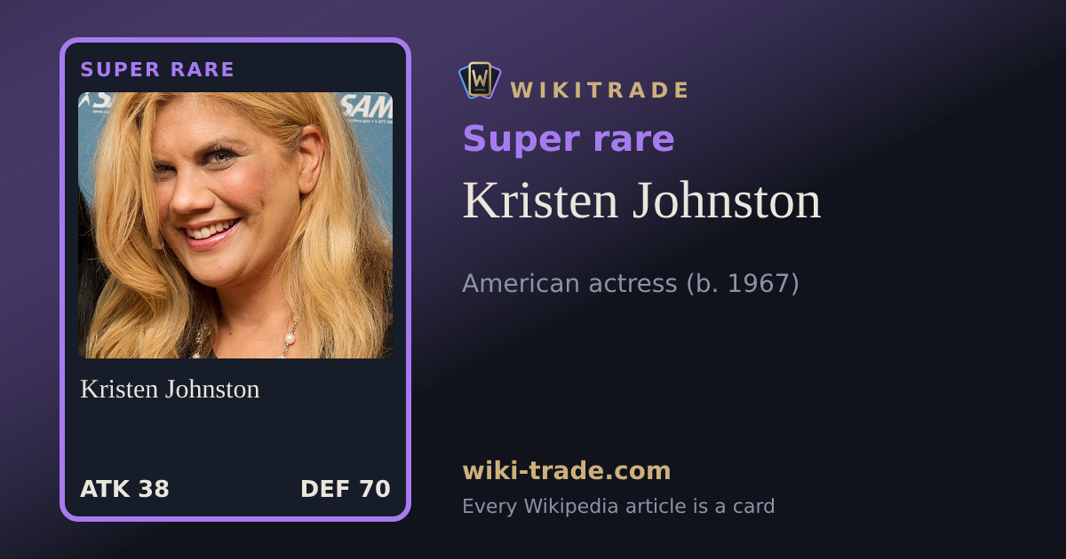 Kristen Johnston — Super rare card