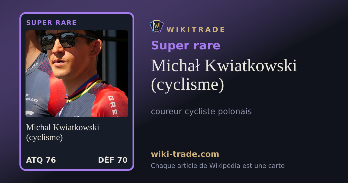 Michał Kwiatkowski (cyclisme) — carte Super rare