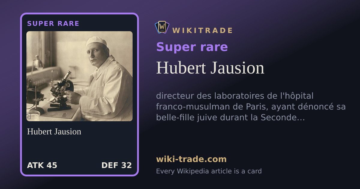 Hubert Jausion — Super rare card
