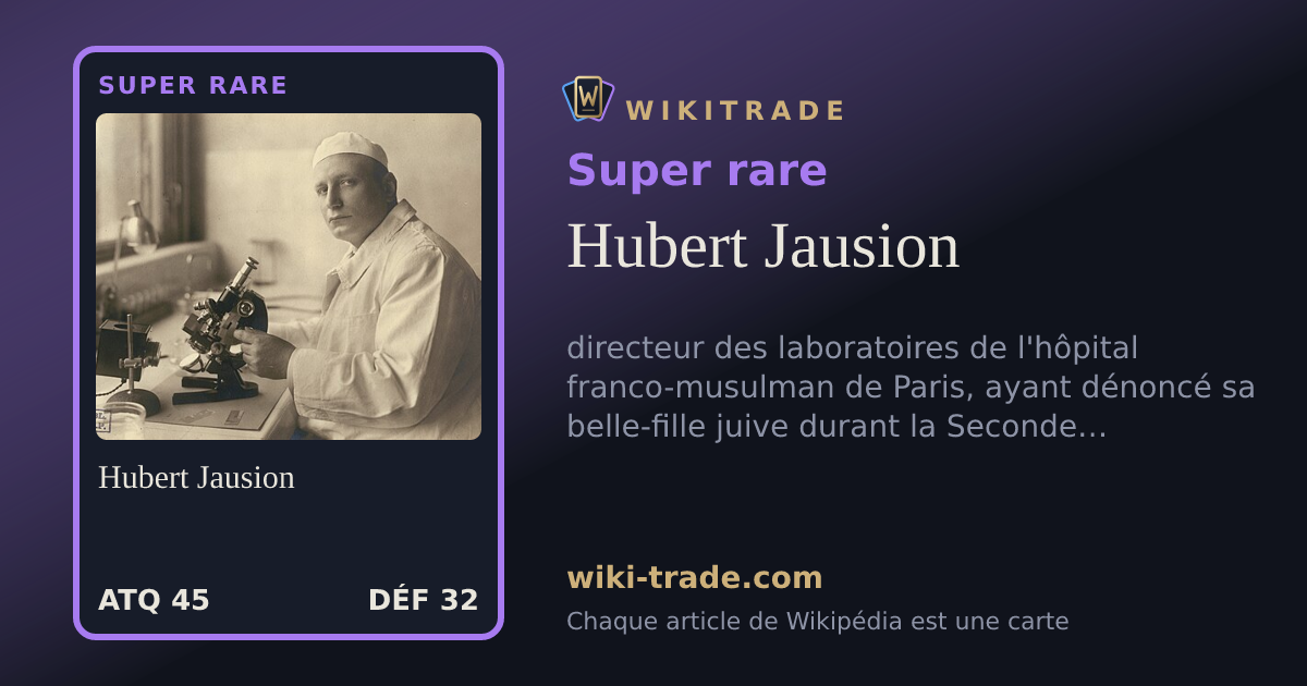 Hubert Jausion — carte Super rare