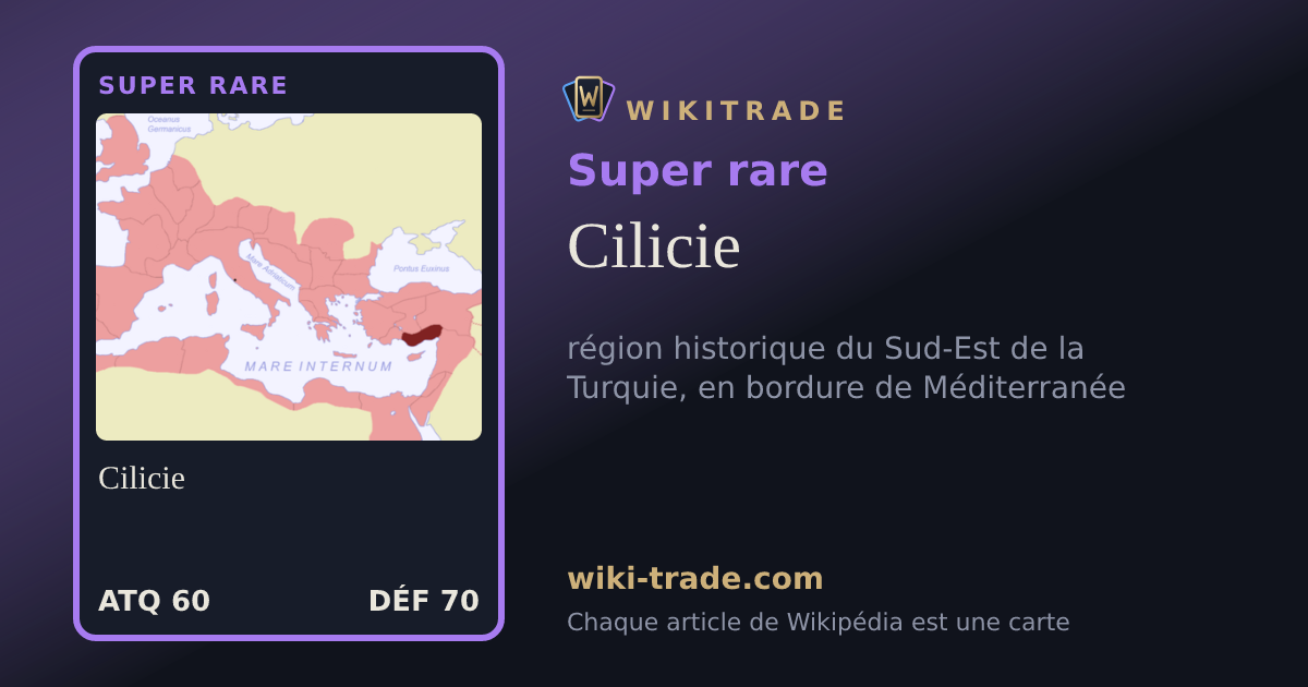 Cilicie — carte Super rare