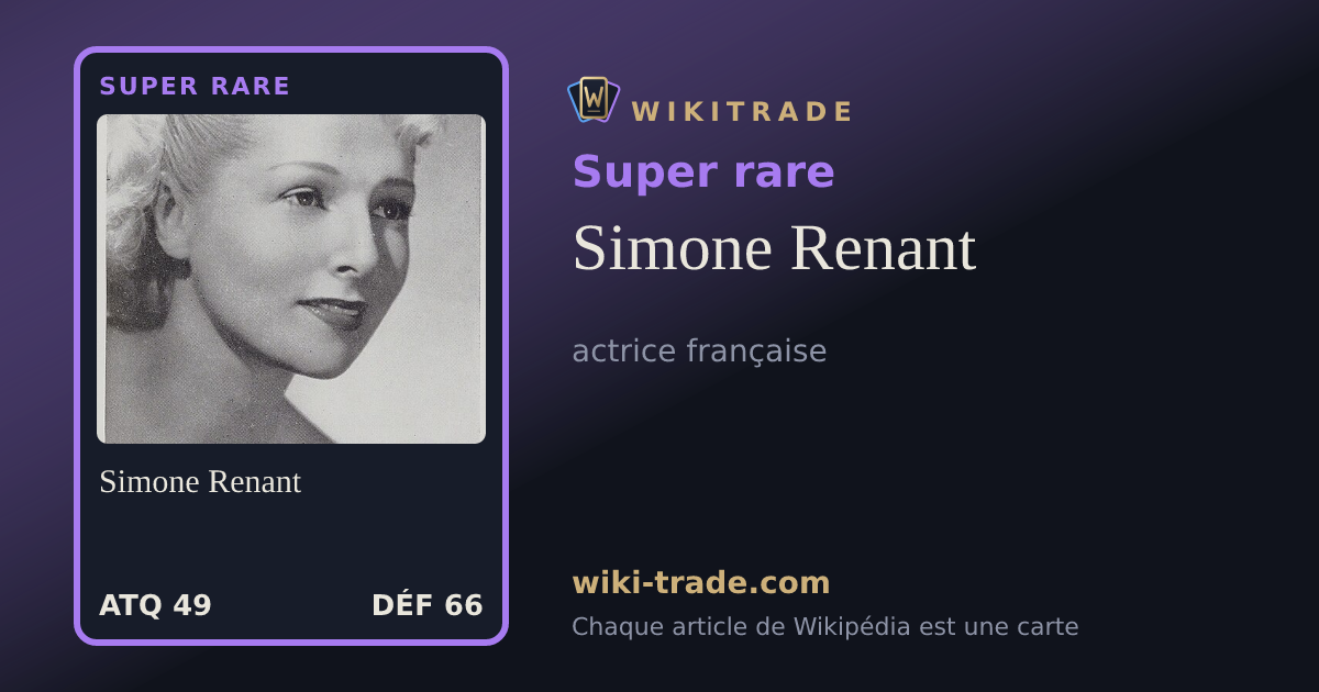 Simone Renant — carte Super rare