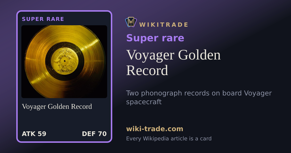 Voyager Golden Record — Super rare card