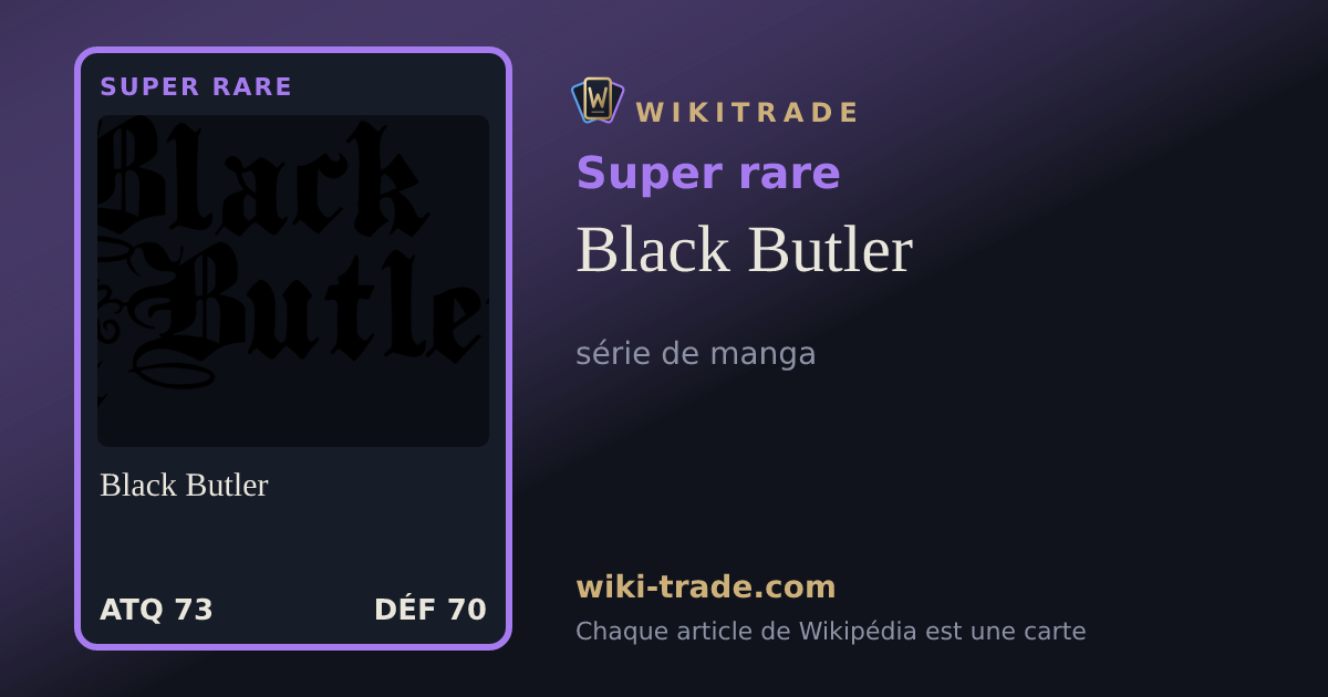 Black Butler — carte Super rare