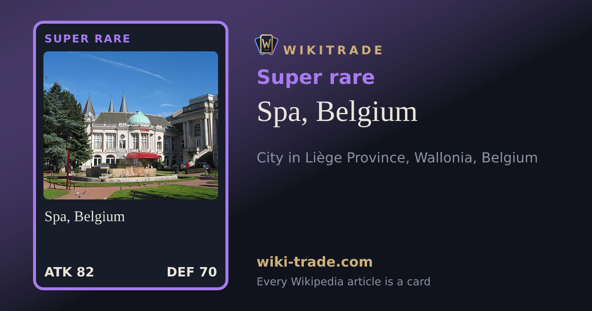 Spa, Belgium — Super rare card