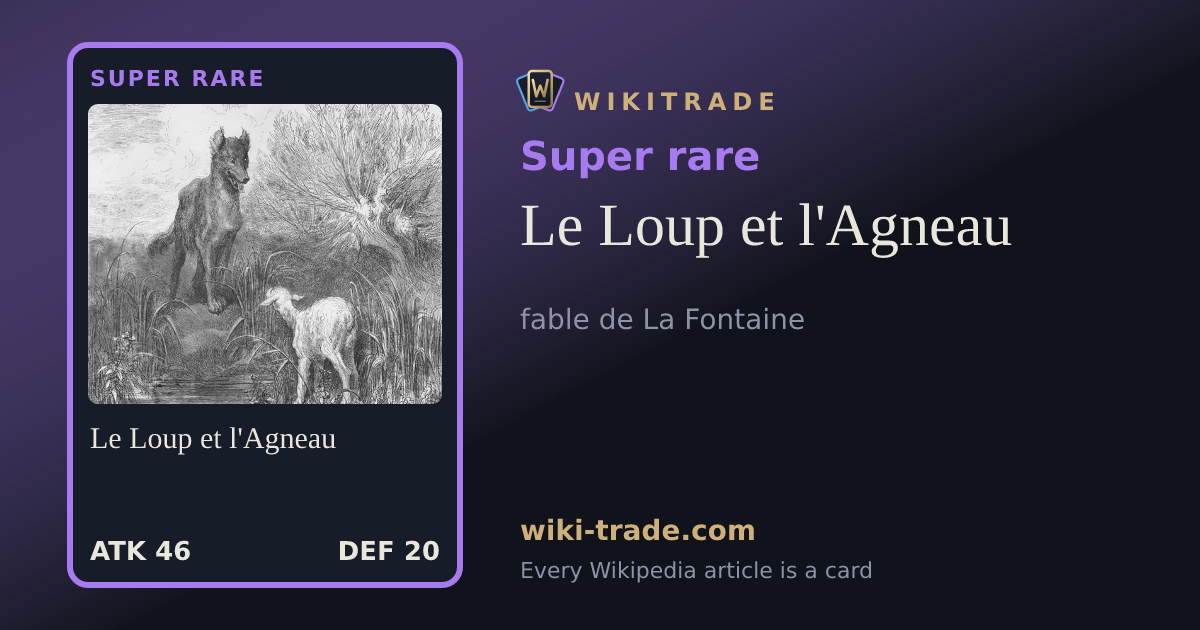 Le Loup et l'Agneau — Super rare card
