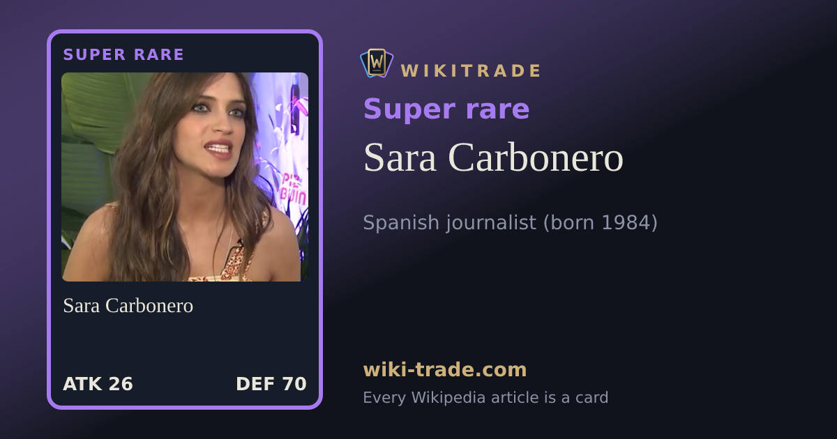 Sara Carbonero — Super rare card