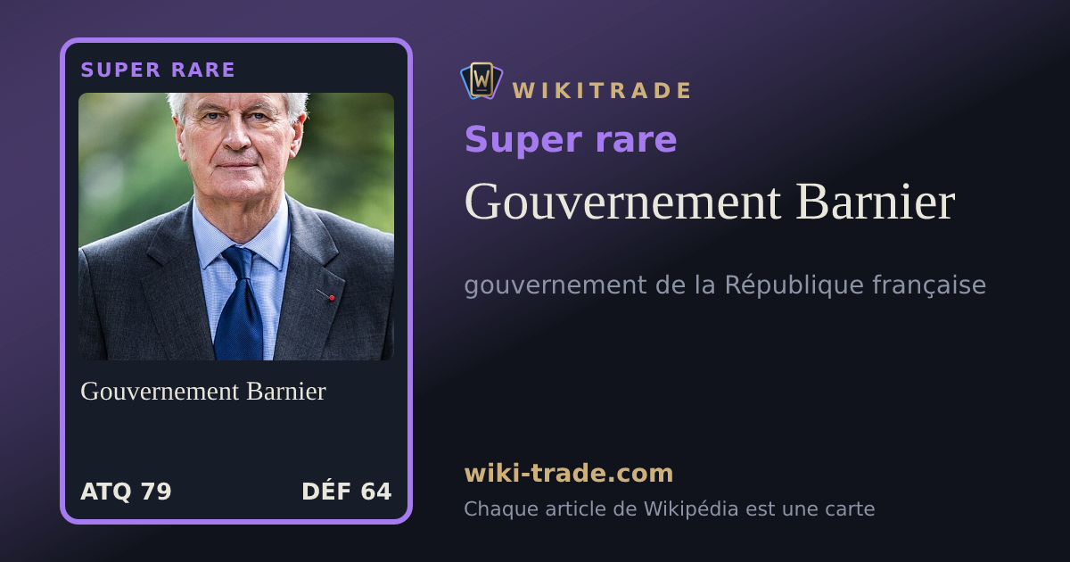 Gouvernement Barnier — carte Super rare