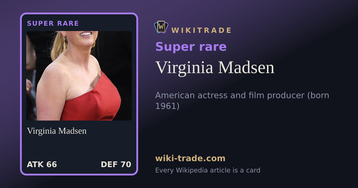 Virginia Madsen — Super rare card