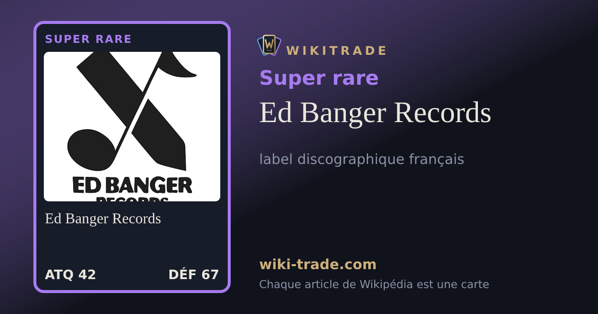 Ed Banger Records — carte Super rare