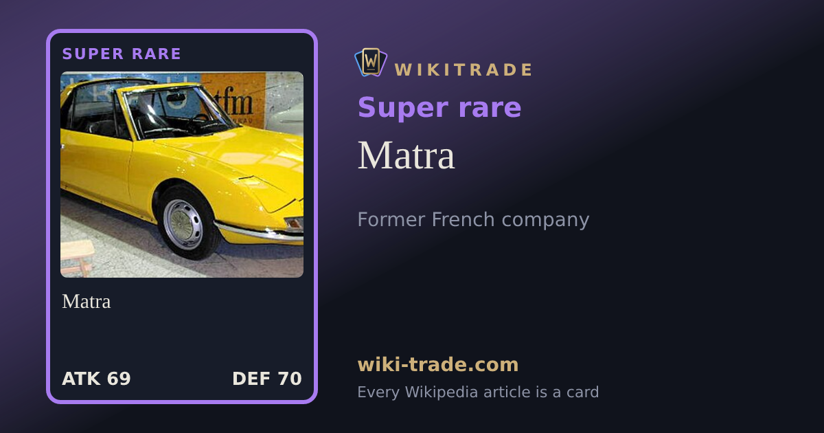 Matra — Super rare card