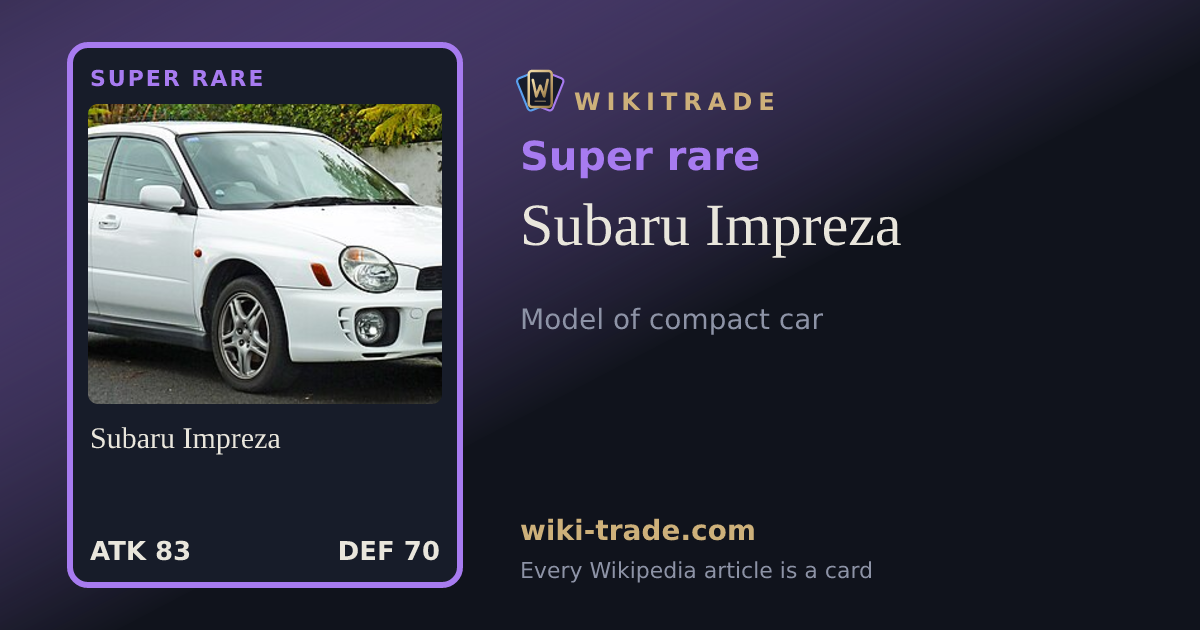 Subaru Impreza — Super rare card