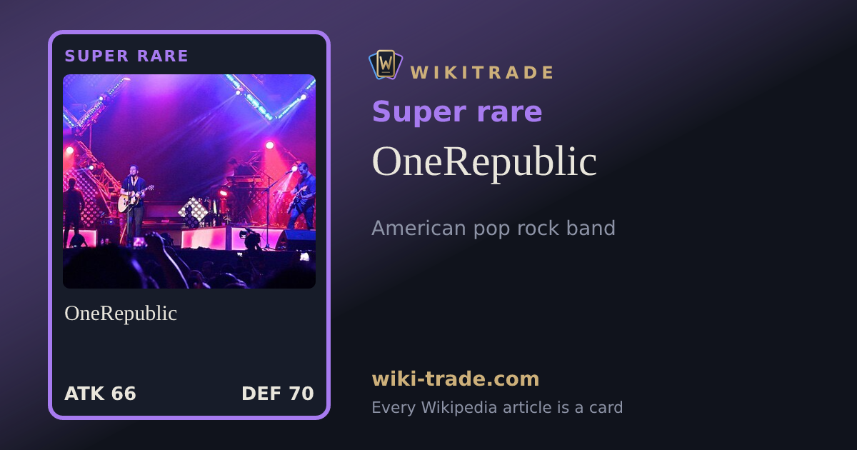 OneRepublic — Super rare card
