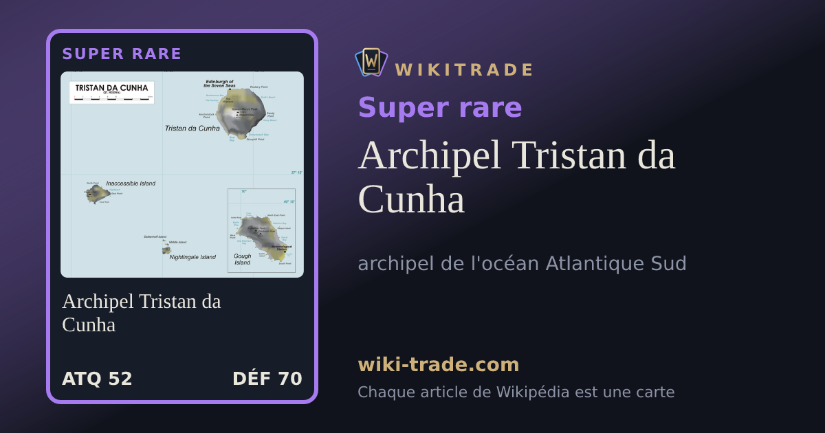 Archipel Tristan da Cunha — carte Super rare