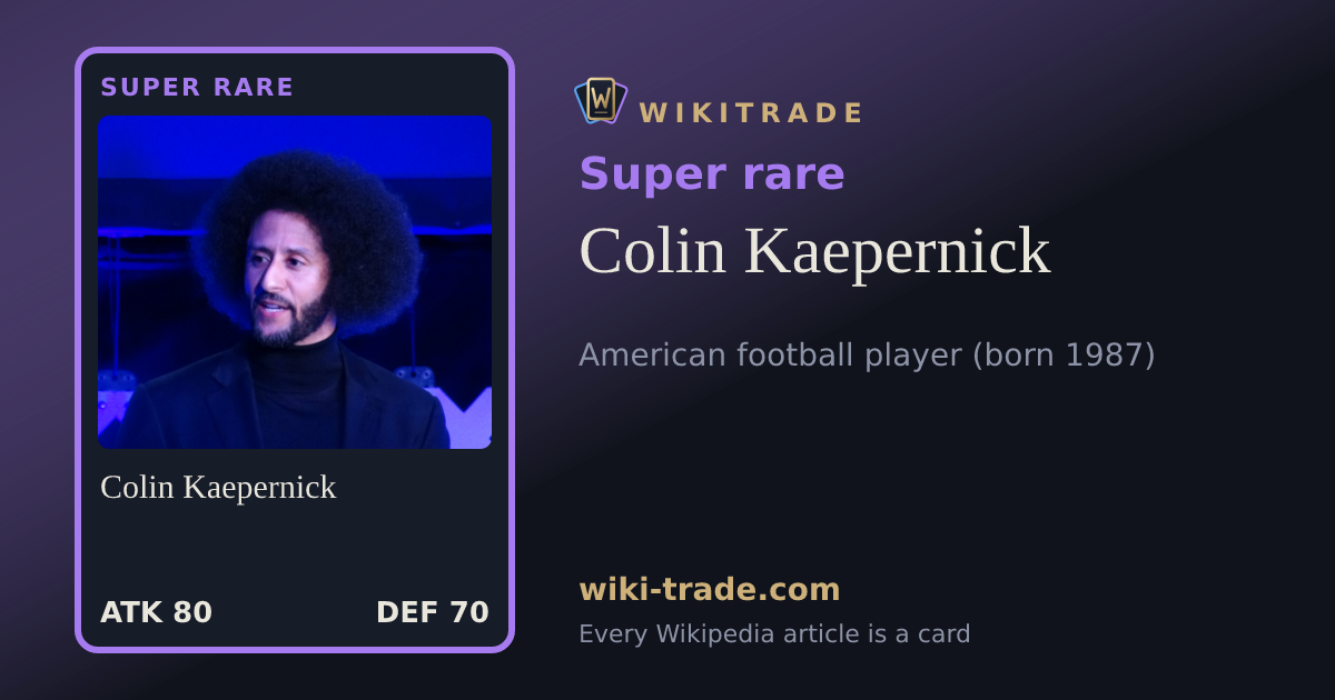 Colin Kaepernick — Super rare card