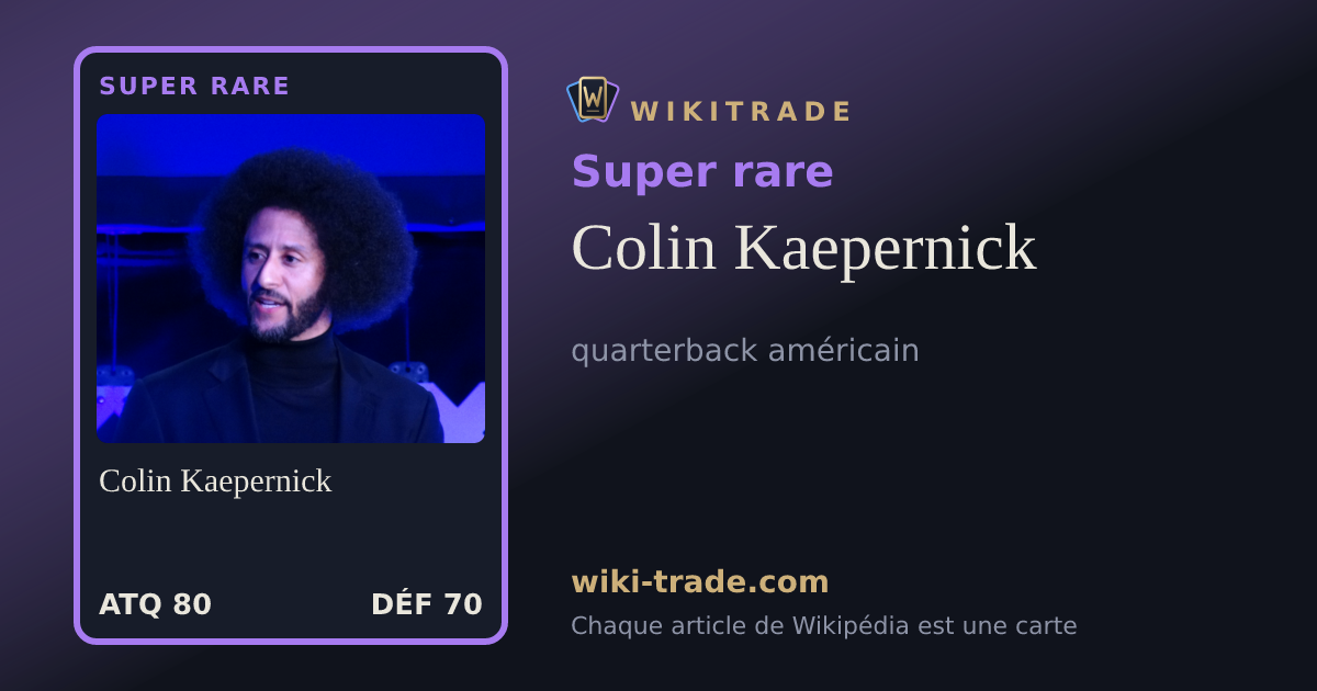 Colin Kaepernick — carte Super rare