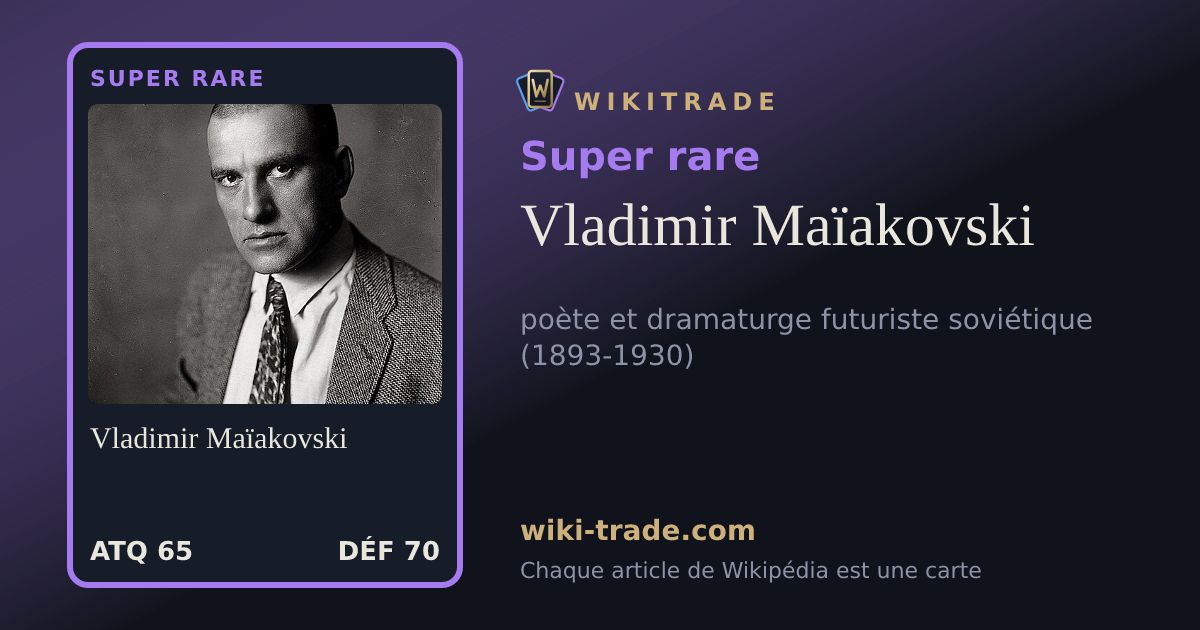 Vladimir Maïakovski — carte Super rare