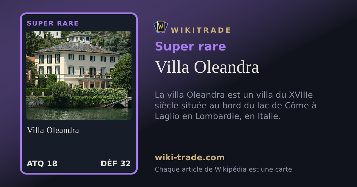 Villa Oleandra — carte Super rare