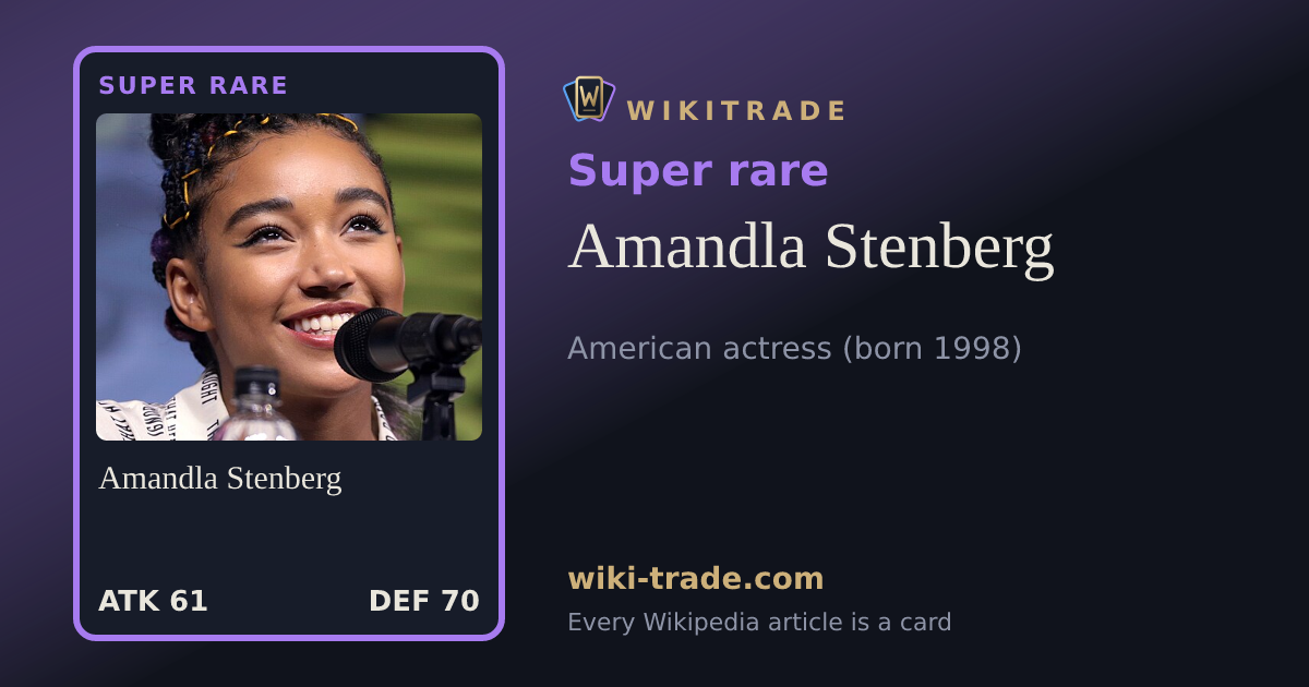 Amandla Stenberg — Super rare card