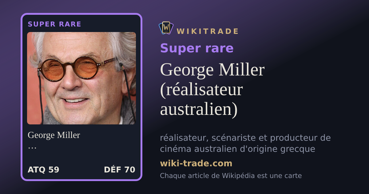 George Miller (réalisateur australien) — carte Super rare
