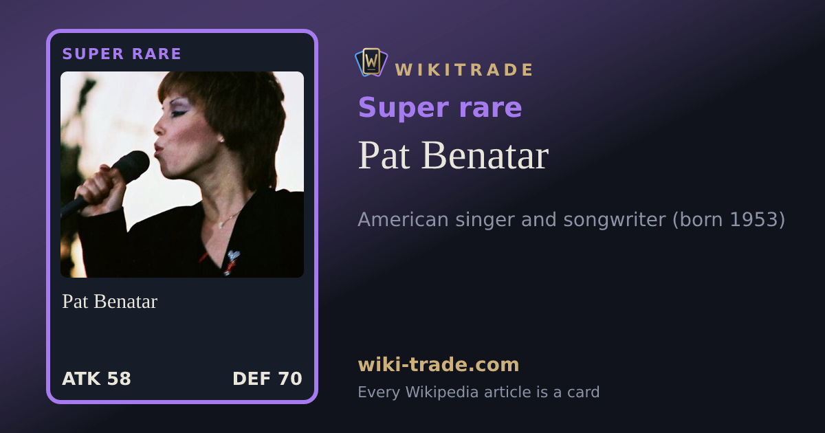 Pat Benatar — Super rare card