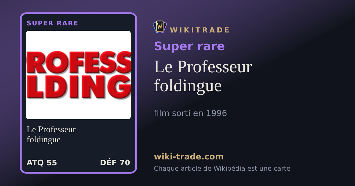 Le Professeur foldingue — carte Super rare