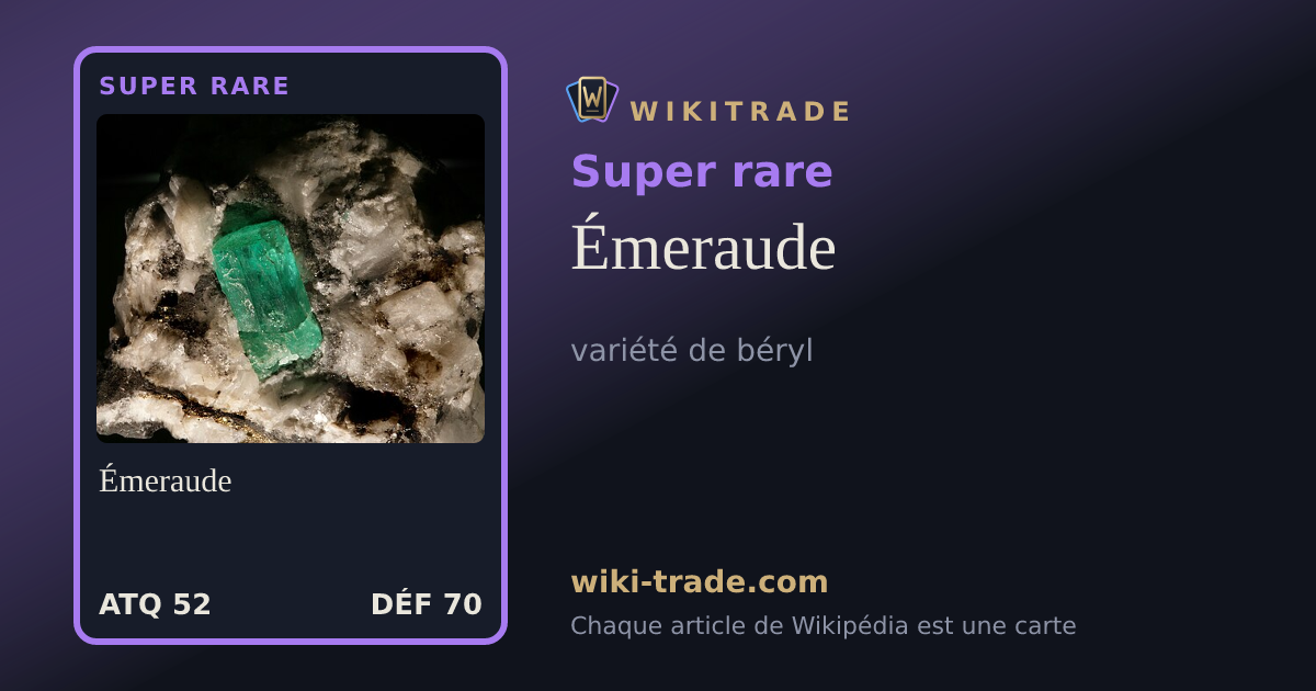 Émeraude — carte Super rare