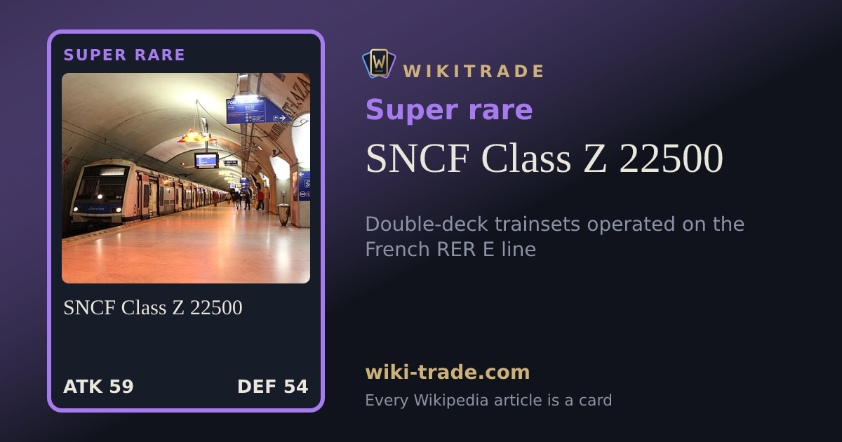 SNCF Class Z 22500 — Super rare card
