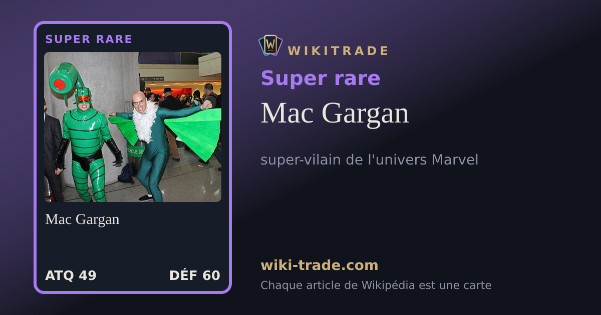 Mac Gargan — carte Super rare