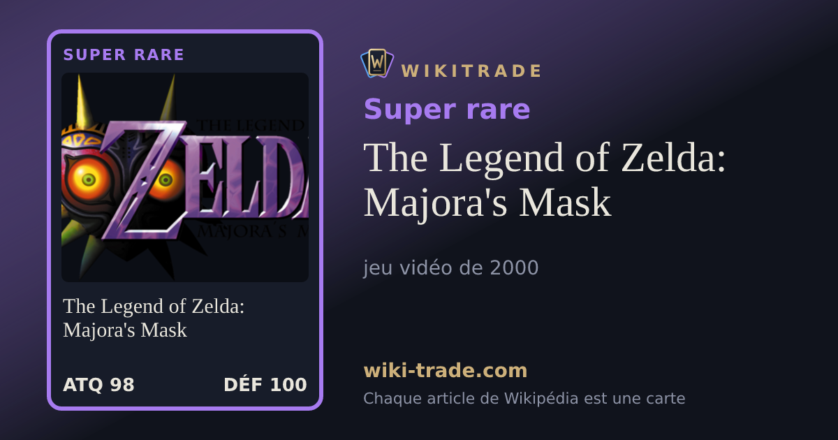 The Legend of Zelda: Majora's Mask — carte Super rare