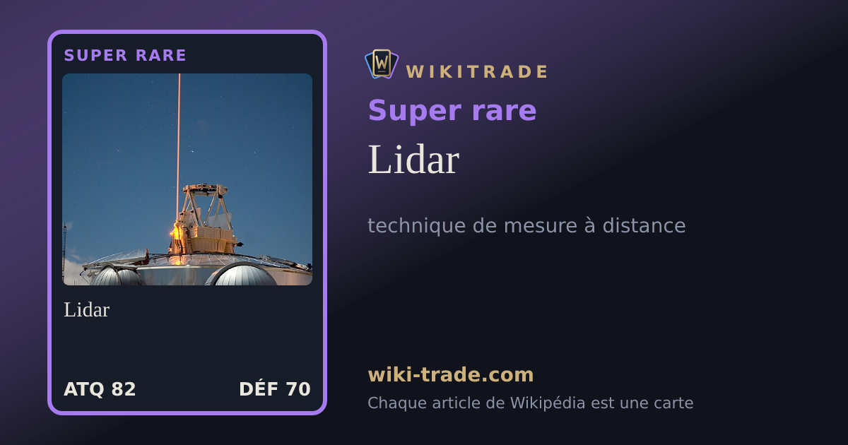 Lidar — carte Super rare