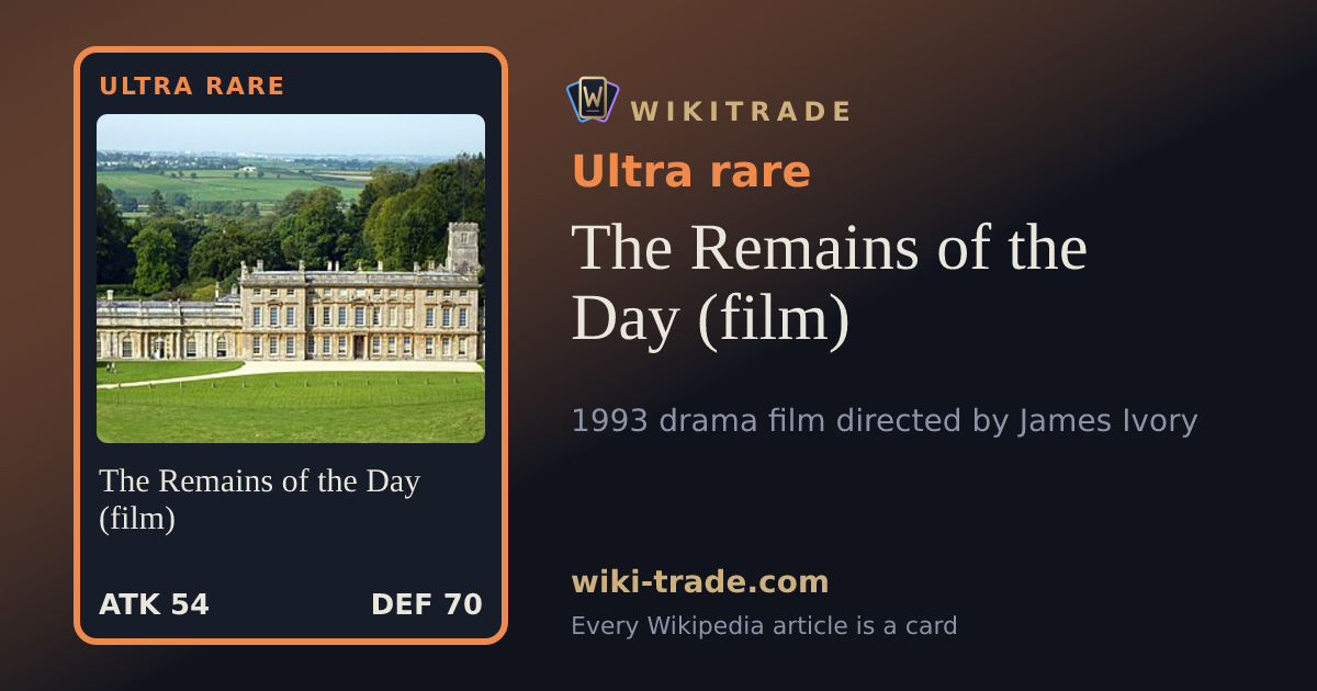 The Remains of the Day (film) — Ultra rare card