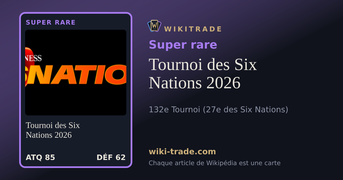 Tournoi des Six Nations 2026 — carte Super rare