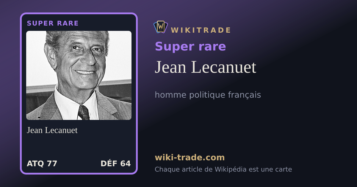 Jean Lecanuet — carte Super rare