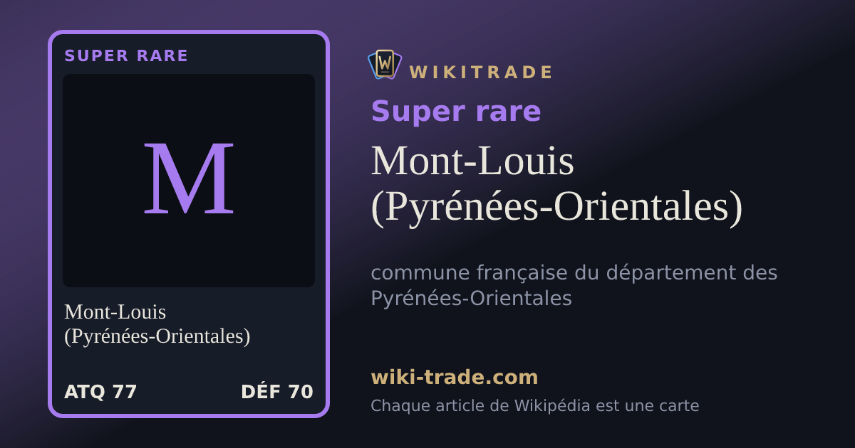 Mont-Louis (Pyrénées-Orientales) — carte Super rare