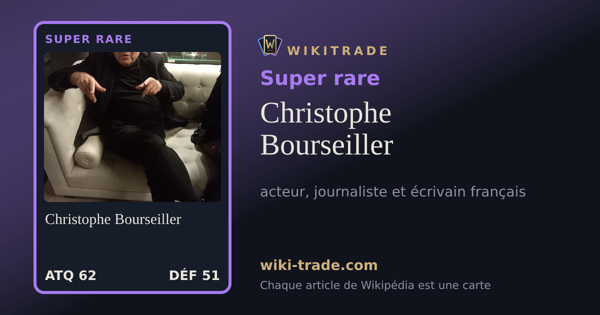 Christophe Bourseiller — carte Super rare