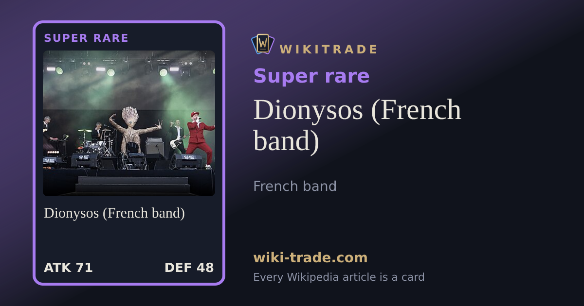 Dionysos (French band) — Super rare card