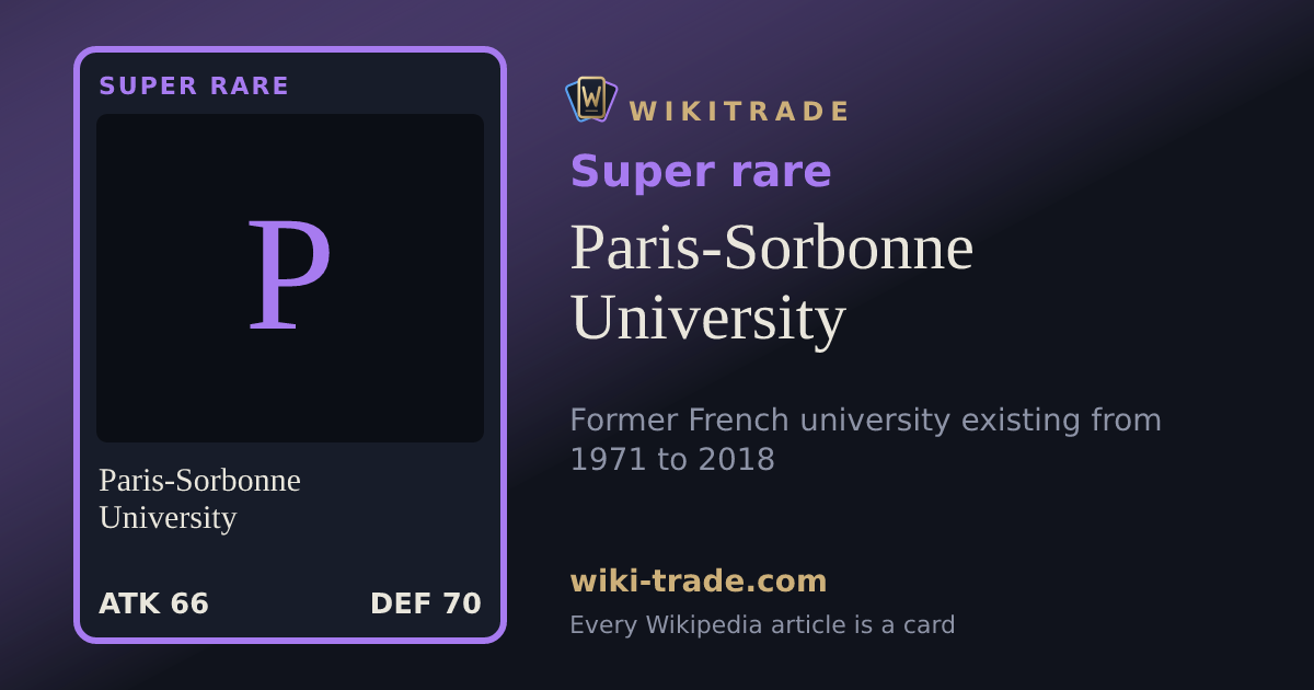 Paris-Sorbonne University — Super rare card
