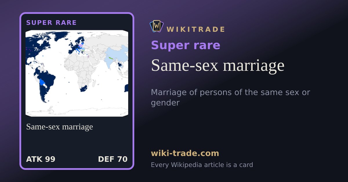 Same-sex marriage — Super rare card