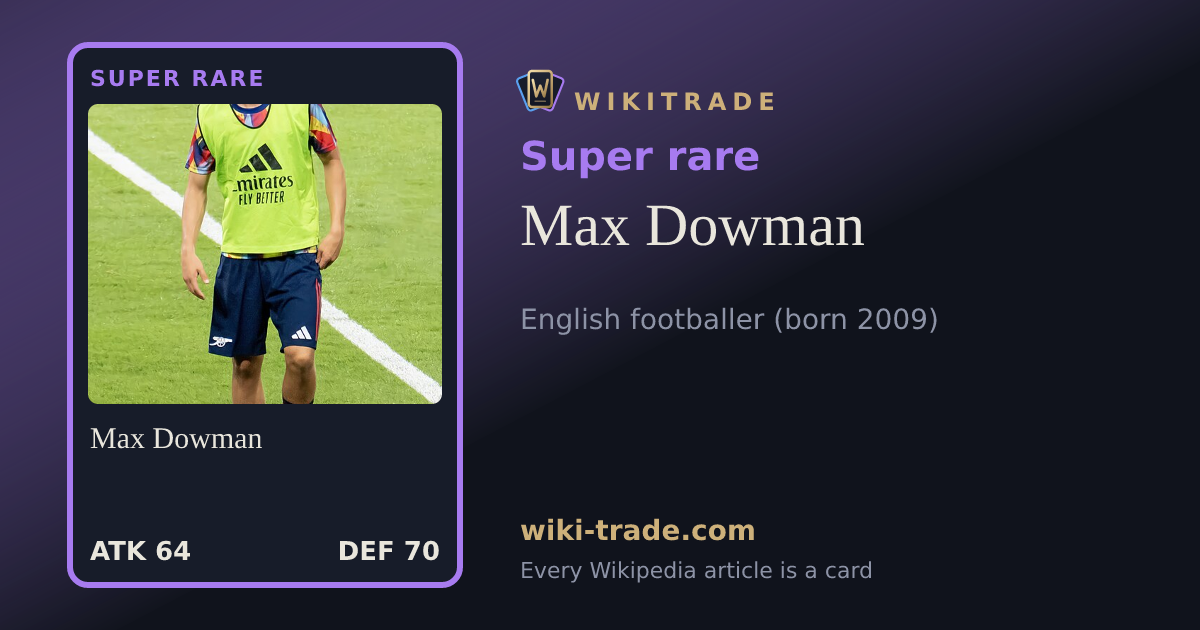 Max Dowman — Super rare card