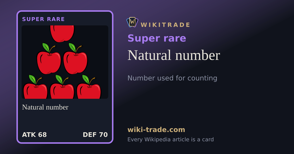 Natural number — Super rare card